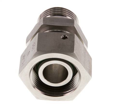 25S y G1'' Rótula recta de acero inoxidable con rosca macho 400 bar Junta tórica de FKM Cono de sellado ajustable ISO 8434-1