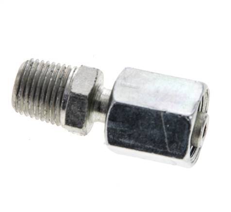 6L y 1/8'' NPT Acero zincado Rótula recta con rosca macho 315 bar Ajustable ISO 8434-1