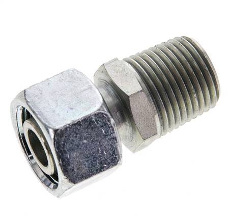 15L y 1/2'' NPT Acero Zincado Rótula Recta con Rosca Macho 315 bar Ajustable ISO 8434-1