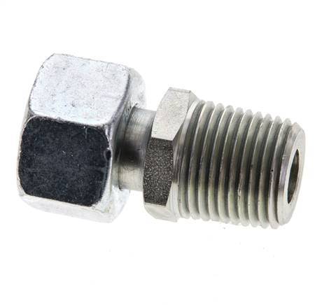 15L y 1/2'' NPT Acero Zincado Rótula Recta con Rosca Macho 315 bar Ajustable ISO 8434-1