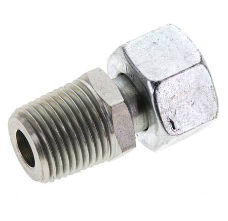 15L y 1/2'' NPT Acero Zincado Rótula Recta con Rosca Macho 315 bar Ajustable ISO 8434-1