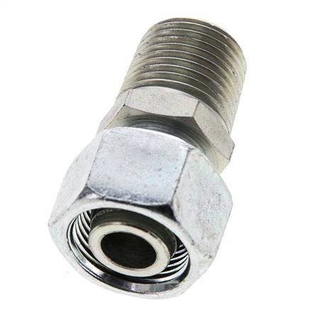15L y 1/2'' NPT Acero Zincado Rótula Recta con Rosca Macho 315 bar Ajustable ISO 8434-1