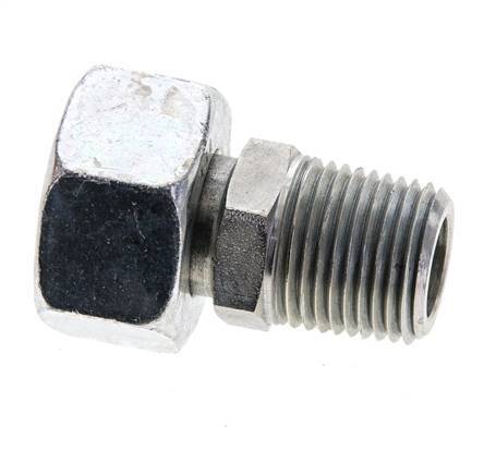 18L & 1/2'' NPT Acero Zincado Rótula Recta con Rosca Macho 315 bar Ajustable ISO 8434-1
