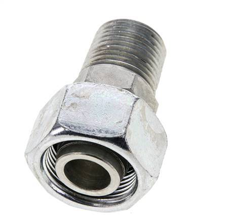18L & 1/2'' NPT Acero Zincado Rótula Recta con Rosca Macho 315 bar Ajustable ISO 8434-1