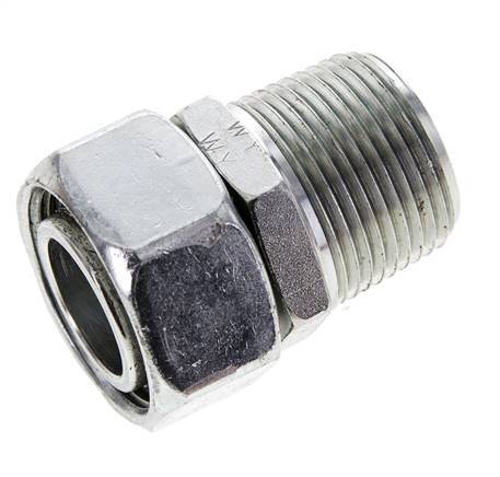 28L y 1'' NPT Acero Zincado Giratorio Recto con Rosca Macho 160 bar Ajustable ISO 8434-1