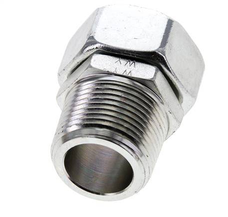 28L y 1'' NPT Acero Zincado Giratorio Recto con Rosca Macho 160 bar Ajustable ISO 8434-1
