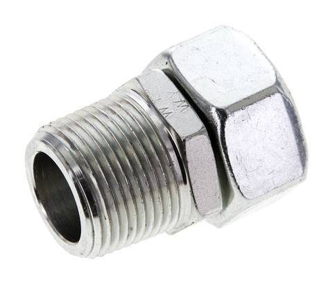 28L y 1'' NPT Acero Zincado Giratorio Recto con Rosca Macho 160 bar Ajustable ISO 8434-1