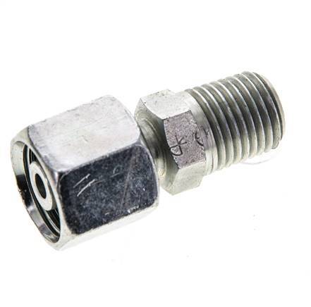 8S & 1/4'' NPT Acero Zincado Rótula Recta con Rosca Macho 630 bar Ajustable ISO 8434-1