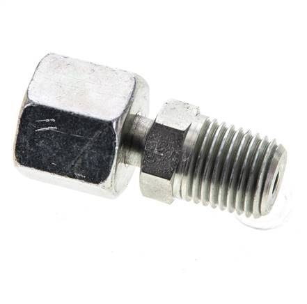 8S & 1/4'' NPT Acero Zincado Rótula Recta con Rosca Macho 630 bar Ajustable ISO 8434-1