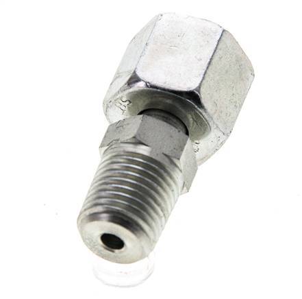8S & 1/4'' NPT Acero Zincado Rótula Recta con Rosca Macho 630 bar Ajustable ISO 8434-1