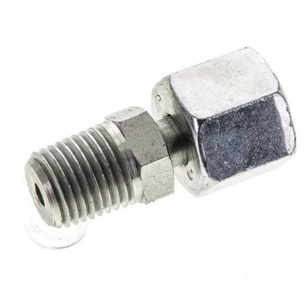 8S & 1/4'' NPT Acero Zincado Rótula Recta con Rosca Macho 630 bar Ajustable ISO 8434-1