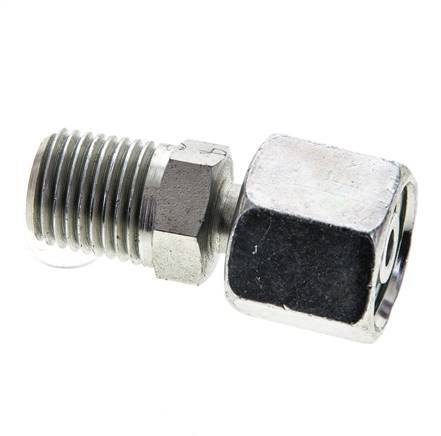 8S & 1/4'' NPT Acero Zincado Rótula Recta con Rosca Macho 630 bar Ajustable ISO 8434-1