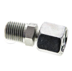 8S & 1/4'' NPT Acero Zincado Rótula Recta con Rosca Macho 630 bar Ajustable ISO 8434-1