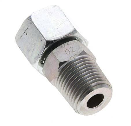 14S y 1/2'' NPT Rectas de acero galvanizado con rosca macho 630 bar Ajustable ISO 8434-1