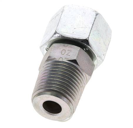14S y 1/2'' NPT Rectas de acero galvanizado con rosca macho 630 bar Ajustable ISO 8434-1