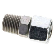 14S y 1/2'' NPT Rectas de acero galvanizado con rosca macho 630 bar Ajustable ISO 8434-1