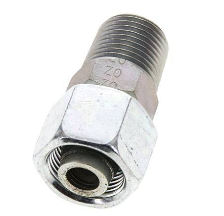 14S y 1/2'' NPT Rectas de acero galvanizado con rosca macho 630 bar Ajustable ISO 8434-1
