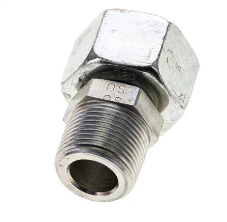 20S y 3/4'' NPT Rectas de acero galvanizado con rosca macho 400 bar Ajustable ISO 8434-1