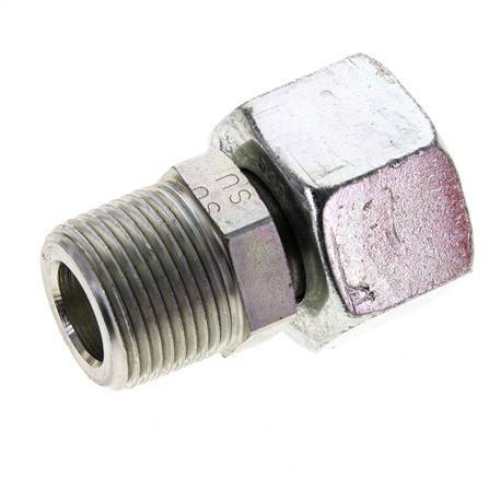 20S y 3/4'' NPT Rectas de acero galvanizado con rosca macho 400 bar Ajustable ISO 8434-1