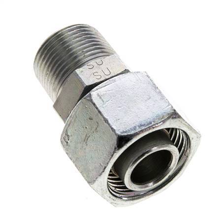 20S y 3/4'' NPT Rectas de acero galvanizado con rosca macho 400 bar Ajustable ISO 8434-1