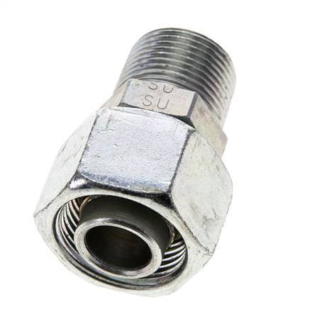 20S y 3/4'' NPT Rectas de acero galvanizado con rosca macho 400 bar Ajustable ISO 8434-1