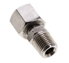 10L y 1/4'' NPT Rótula recta de acero inoxidable con rosca macho 315 bar Ajustable ISO 8434-1