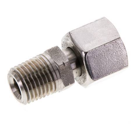 10L y 1/4'' NPT Rótula recta de acero inoxidable con rosca macho 315 bar Ajustable ISO 8434-1