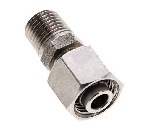 10L y 1/4'' NPT Rótula recta de acero inoxidable con rosca macho 315 bar Ajustable ISO 8434-1