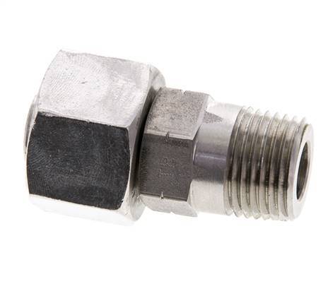 16S y 1/2'' NPT Rótula recta de acero inoxidable con rosca macho 400 bar Ajustable ISO 8434-1