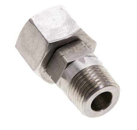 16S y 1/2'' NPT Rótula recta de acero inoxidable con rosca macho 400 bar Ajustable ISO 8434-1