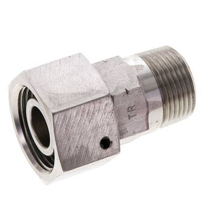 20S y 3/4'' NPT Rectas de acero inoxidable con rosca macho 400 bar Junta tórica de FKM Cono de sellado ajustable ISO 8434-1