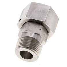 20S y 3/4'' NPT Rectas de acero inoxidable con rosca macho 400 bar Junta tórica de FKM Cono de sellado ajustable ISO 8434-1