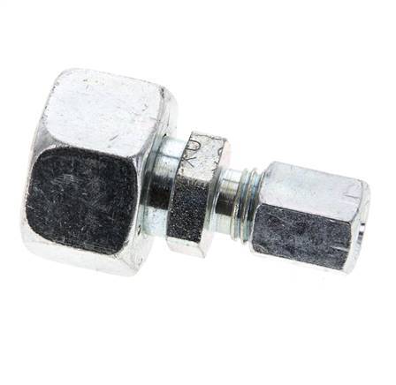 6L & 15L Zink plated Steel Straight Cutting Fitting with Swivel 315 bar ISO 8434-1 [2 Pieces]