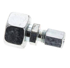 6L & 15L Zink plated Steel Straight Cutting Fitting with Swivel 315 bar ISO 8434-1 [2 Pieces]