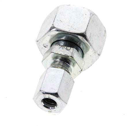 6L & 15L Zink plated Steel Straight Cutting Fitting with Swivel 315 bar ISO 8434-1 [2 Pieces]