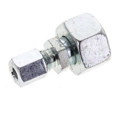 6L & 15L Zink plated Steel Straight Cutting Fitting with Swivel 315 bar ISO 8434-1 [2 Pieces]