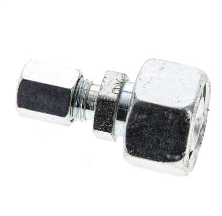 6L & 15L Zink plated Steel Straight Cutting Fitting with Swivel 315 bar ISO 8434-1 [2 Pieces]