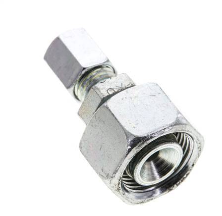 6L & 15L Zink plated Steel Straight Cutting Fitting with Swivel 315 bar ISO 8434-1 [2 Pieces]