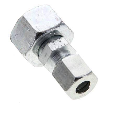 8L & 15L Zink plated Steel Straight Cutting Fitting with Swivel 315 bar ISO 8434-1 [2 Pieces]