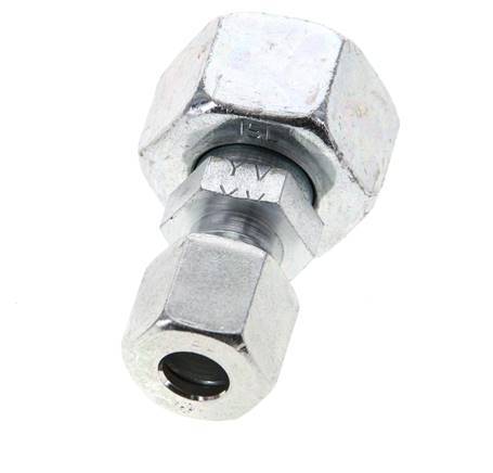 8L & 15L Zink plated Steel Straight Cutting Fitting with Swivel 315 bar ISO 8434-1 [2 Pieces]