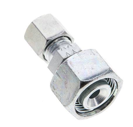 8L & 15L Zink plated Steel Straight Cutting Fitting with Swivel 315 bar ISO 8434-1 [2 Pieces]