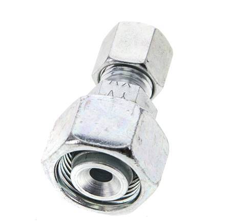 8L & 15L Zink plated Steel Straight Cutting Fitting with Swivel 315 bar ISO 8434-1 [2 Pieces]
