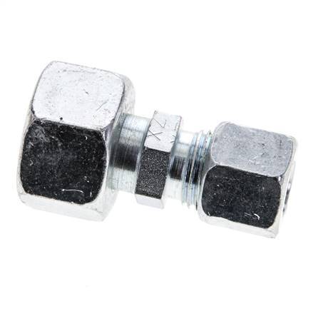 10L & 15L Zink plated Steel Straight Cutting Fitting with Swivel 315 bar ISO 8434-1 [2 Pieces]