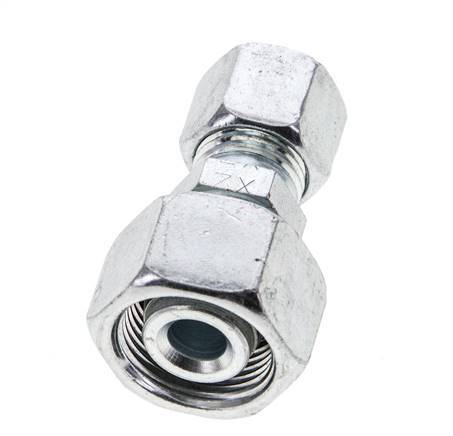 10L & 15L Zink plated Steel Straight Cutting Fitting with Swivel 315 bar ISO 8434-1 [2 Pieces]