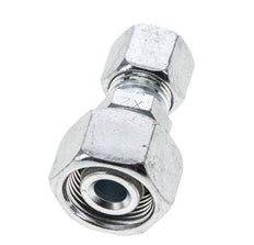 10L & 15L Zink plated Steel Straight Cutting Fitting with Swivel 315 bar ISO 8434-1 [2 Pieces]