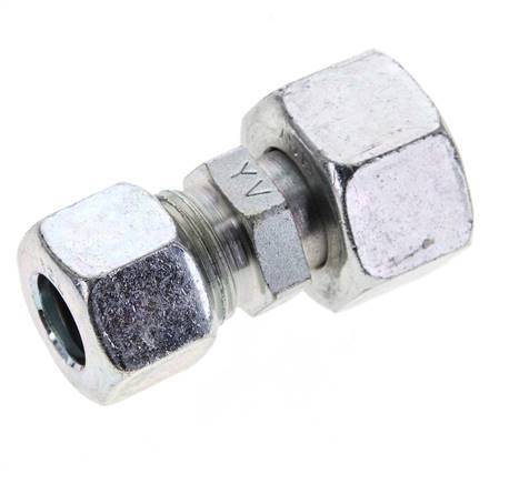 12L & 15L Zink plated Steel Straight Cutting Fitting with Swivel 315 bar ISO 8434-1 [2 Pieces]