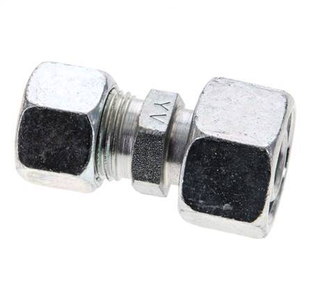12L & 15L Zink plated Steel Straight Cutting Fitting with Swivel 315 bar ISO 8434-1 [2 Pieces]