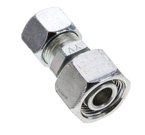 12L & 15L Zink plated Steel Straight Cutting Fitting with Swivel 315 bar ISO 8434-1 [2 Pieces]