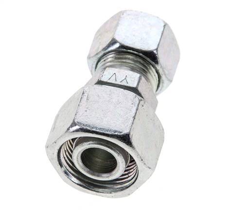 12L & 15L Zink plated Steel Straight Cutting Fitting with Swivel 315 bar ISO 8434-1 [2 Pieces]