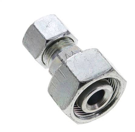 12L & 18L Zink plated Steel Straight Cutting Fitting with Swivel 315 bar ISO 8434-1